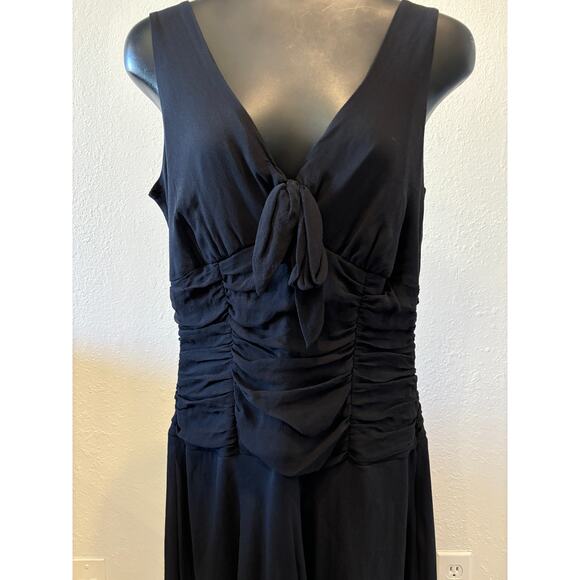 Vintage Y2K Silk Babydoll Dress by Jonathan Martin Size 6 Black Homecoming - Picture 1 of 6